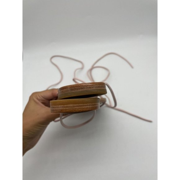 RAYE Spur Sandal in Nude 7 Leather Round Toe Brown/Pink *flawed - Picture 4 of 8